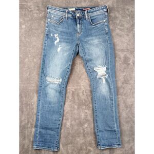 Pilcro by Anthropologie Mid Rise Slim Boyfriend Crop Jeans Size 27